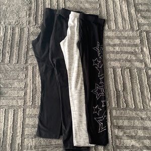Lot - 4 pair leggings, girls 10/12 and 14/16
